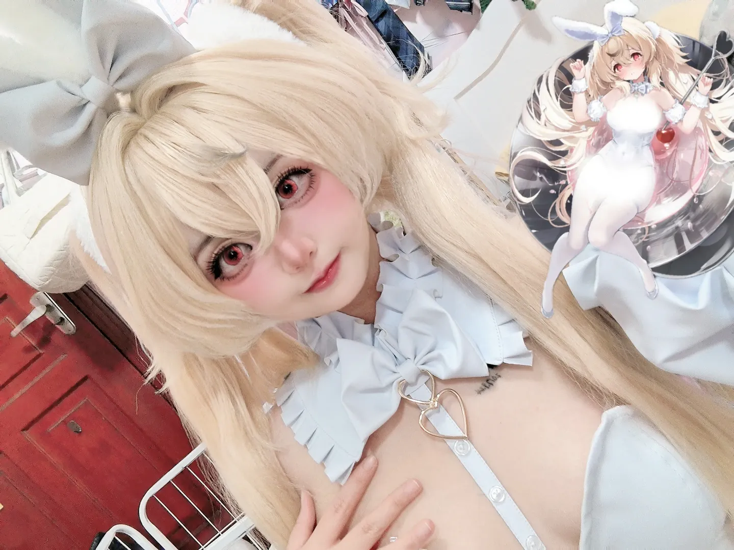 碧蓝航线, 白丝穿搭, 兔女郎cosplay, 沃尔普加cos, 冷门角色试衣
