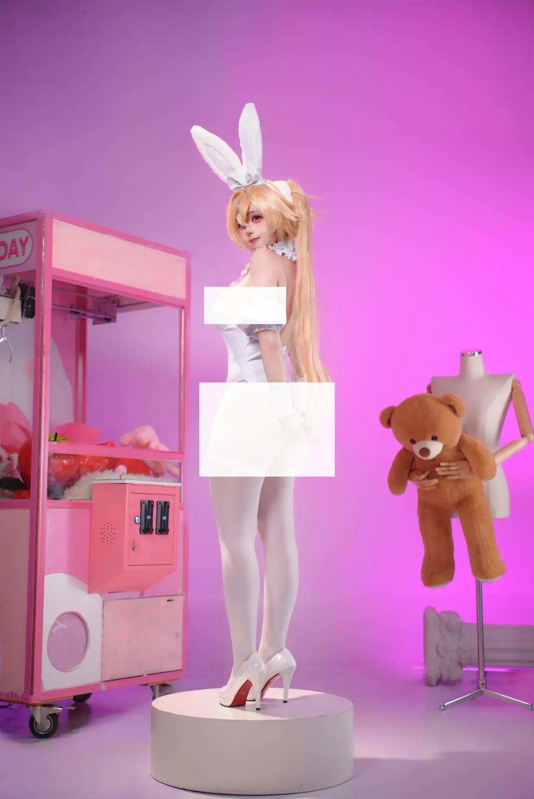 碧蓝航线, cosplay摄影, 白丝穿搭, 兔女郎装扮, 沃尔普加cos - 第1张