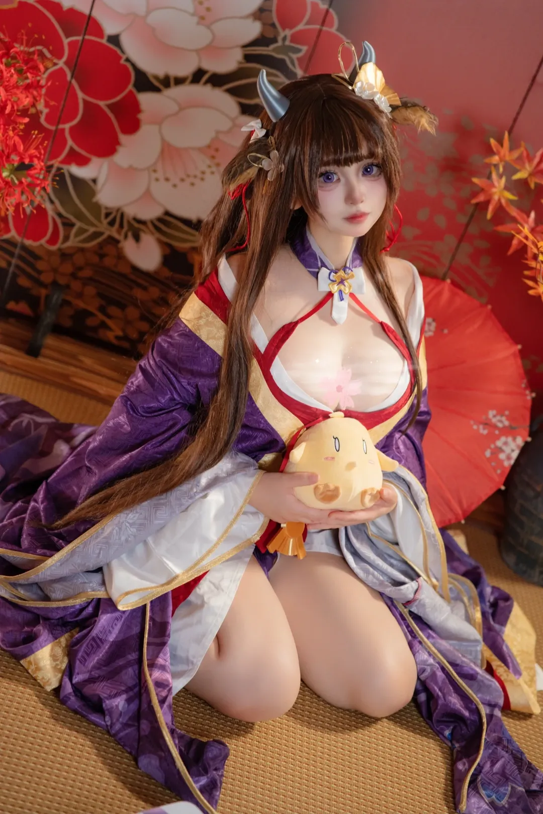 碧蓝航线, 二次元cosplay, 和风Cosplay, 樫野牛牛cos, 牛角造型cosplay