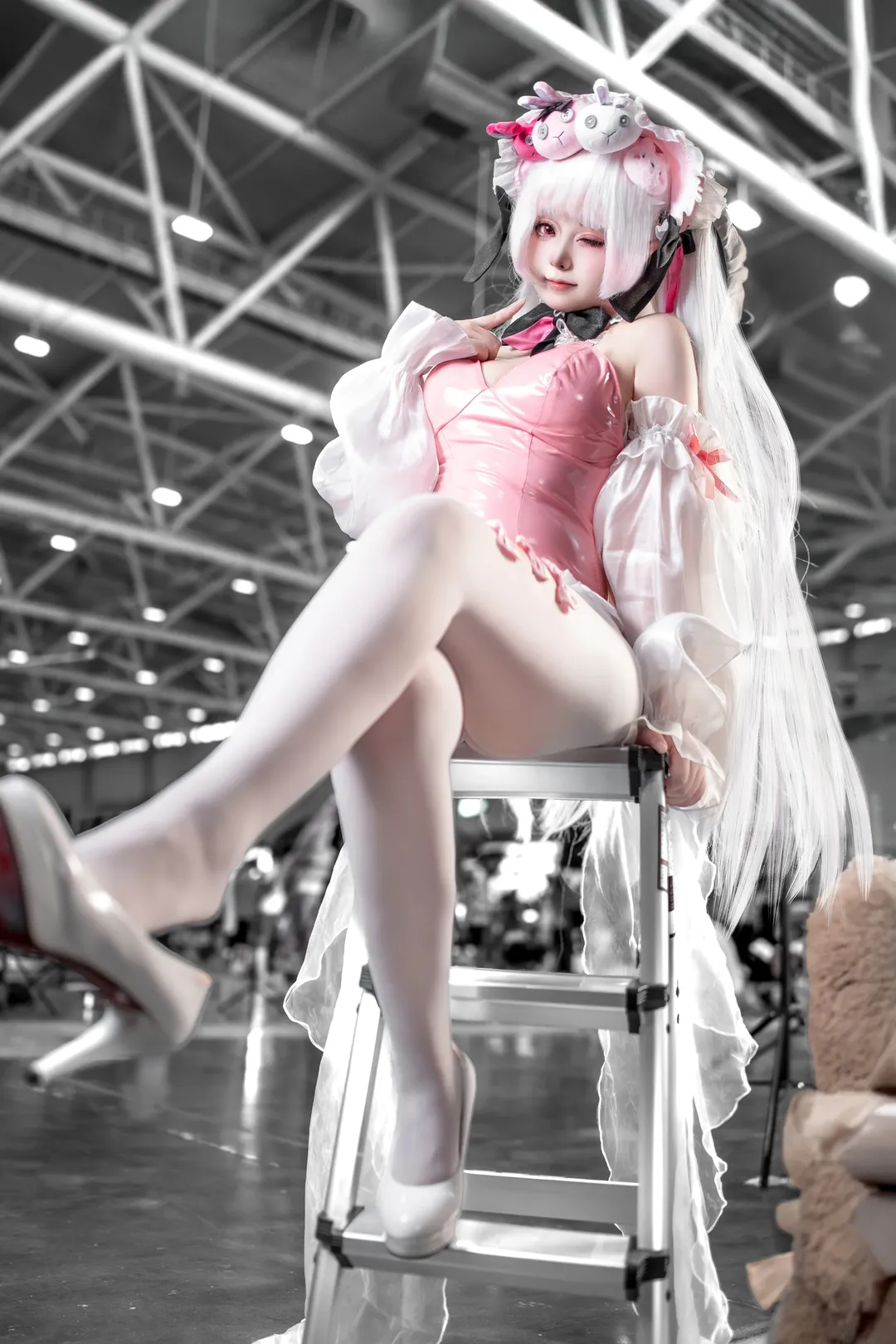 碧蓝航线, 漫展返图, 二次元cosplay, 哈尔福德cos, 白色丝袜