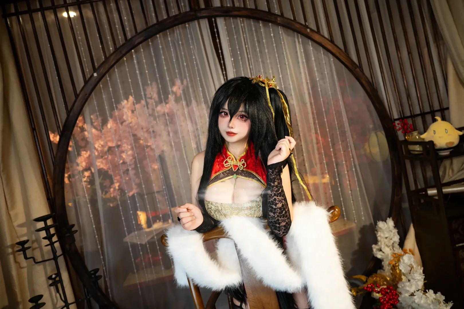 アズールレーン, 中華風コスプレ, アニメコスプレ, 大鳳コスプレ, ガーター付き黒ストッキング - 1枚目