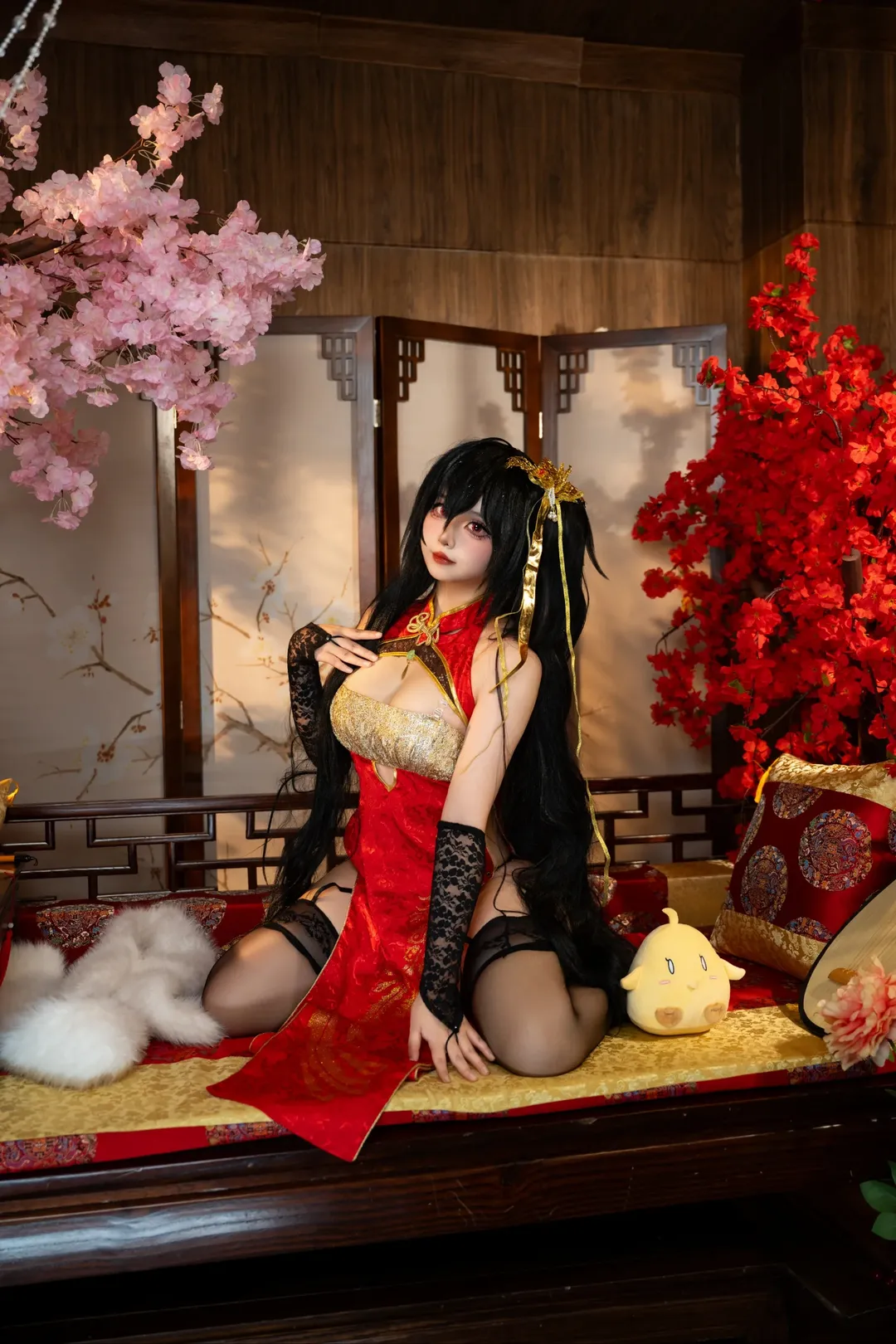 アズールレーン, 中華風コスプレ, アニメコスプレ, 大鳳コスプレ, ガーター付き黒ストッキング - 4枚目