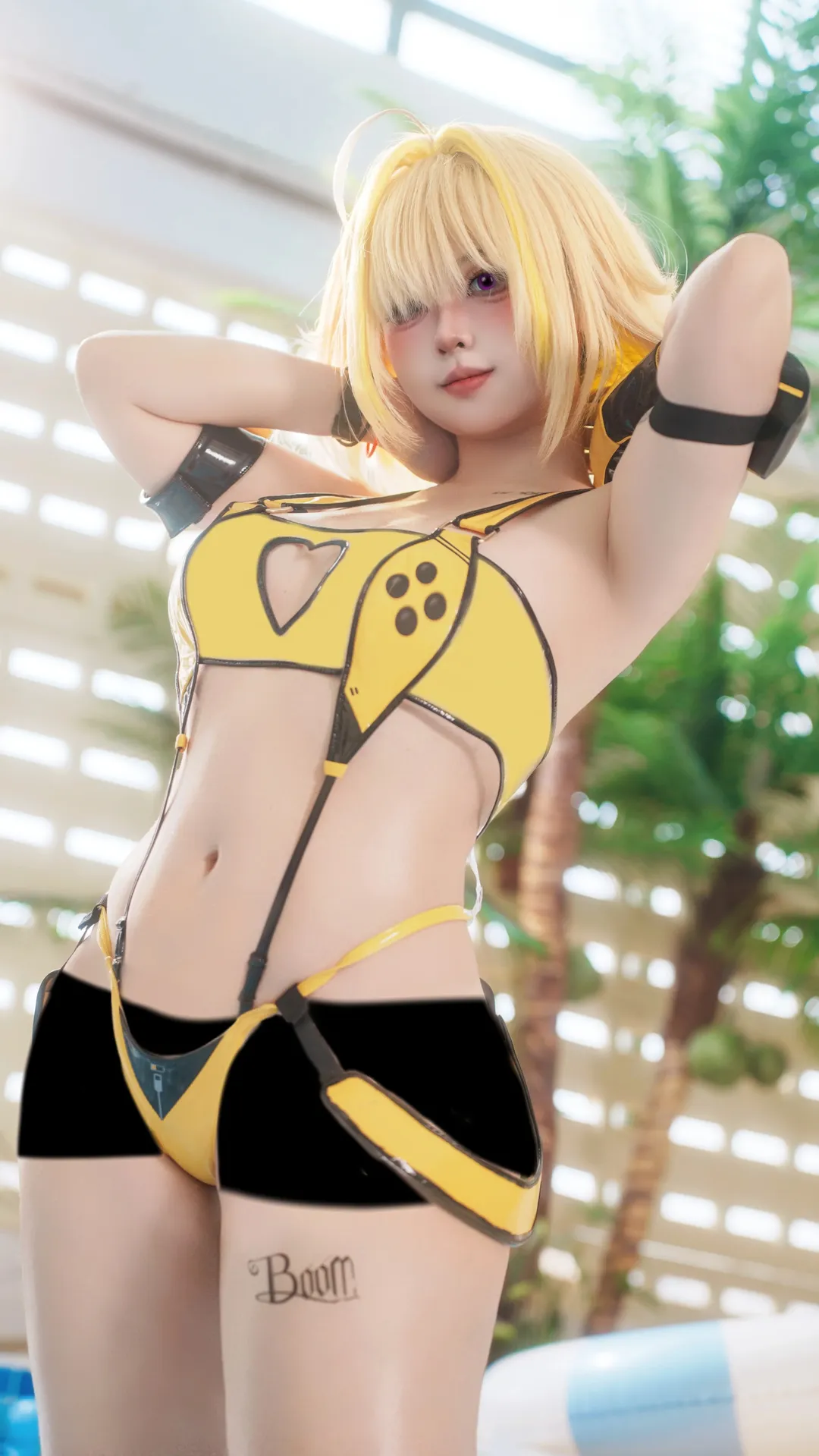 泳装cos, 二次元cosplay, 胜利女神nikke, cosplay摄影, 伊莱格cos