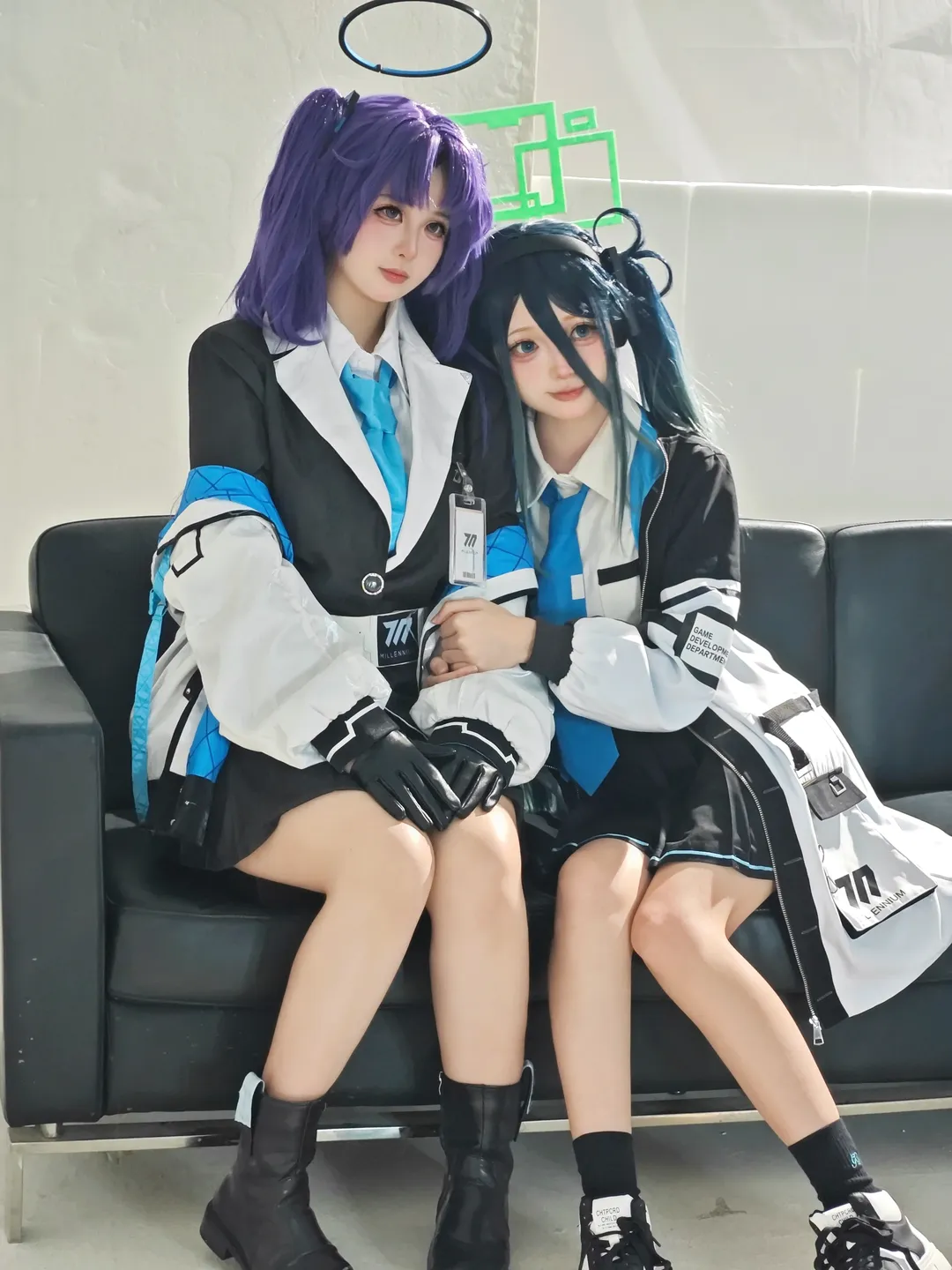 爱丽丝cos, 蔚蓝档案, 双人摄影, 优香cos, 学院风制服 - 第1张
