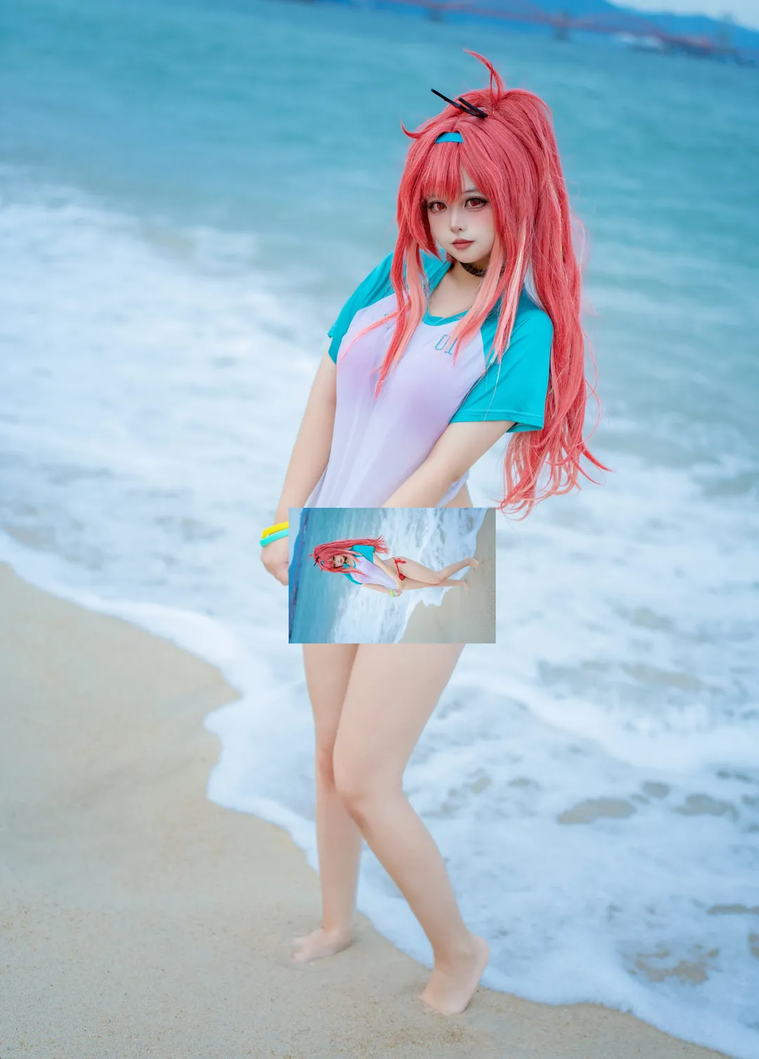 泳装cos, 夏日摄影, 拉毗cos, Nikke胜利女神, 海边穿搭 - 第2张