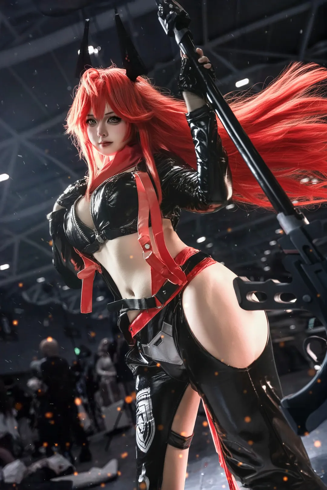 二次元, 胜利女神nikke, 漫展cos, 小红帽cos, 漆皮