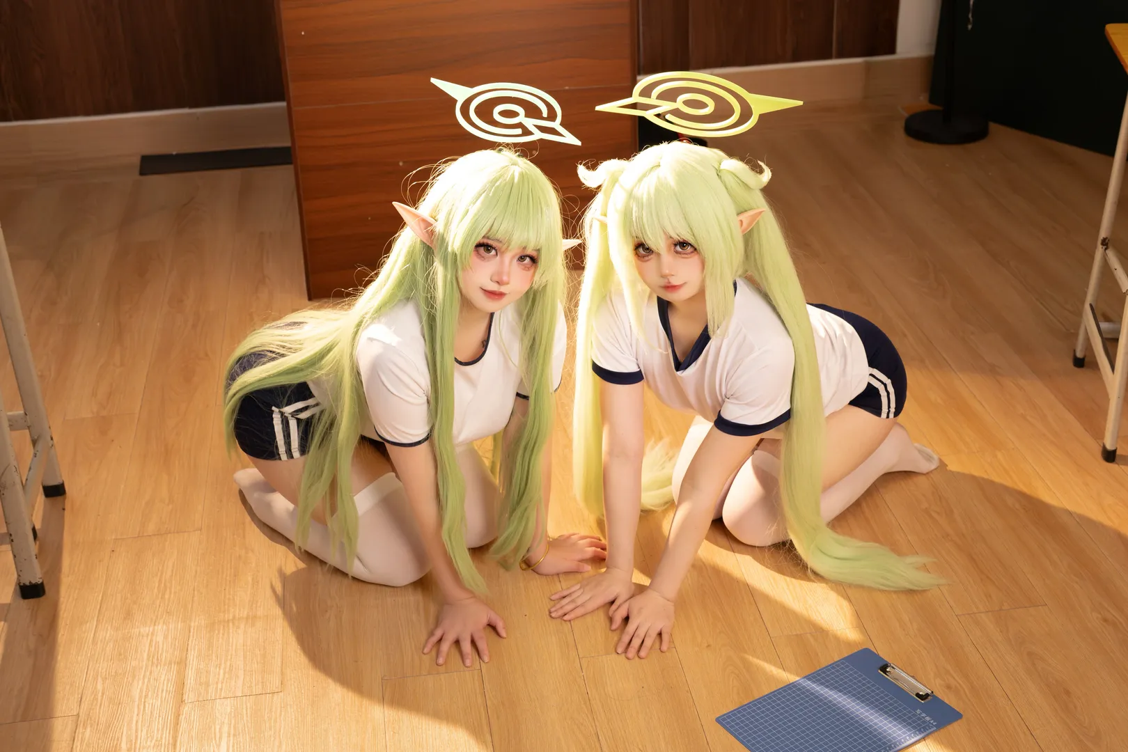 蔚蓝档案, 橘望cos, 体操服cos, 铁道双子, 橘光cos - 第2张