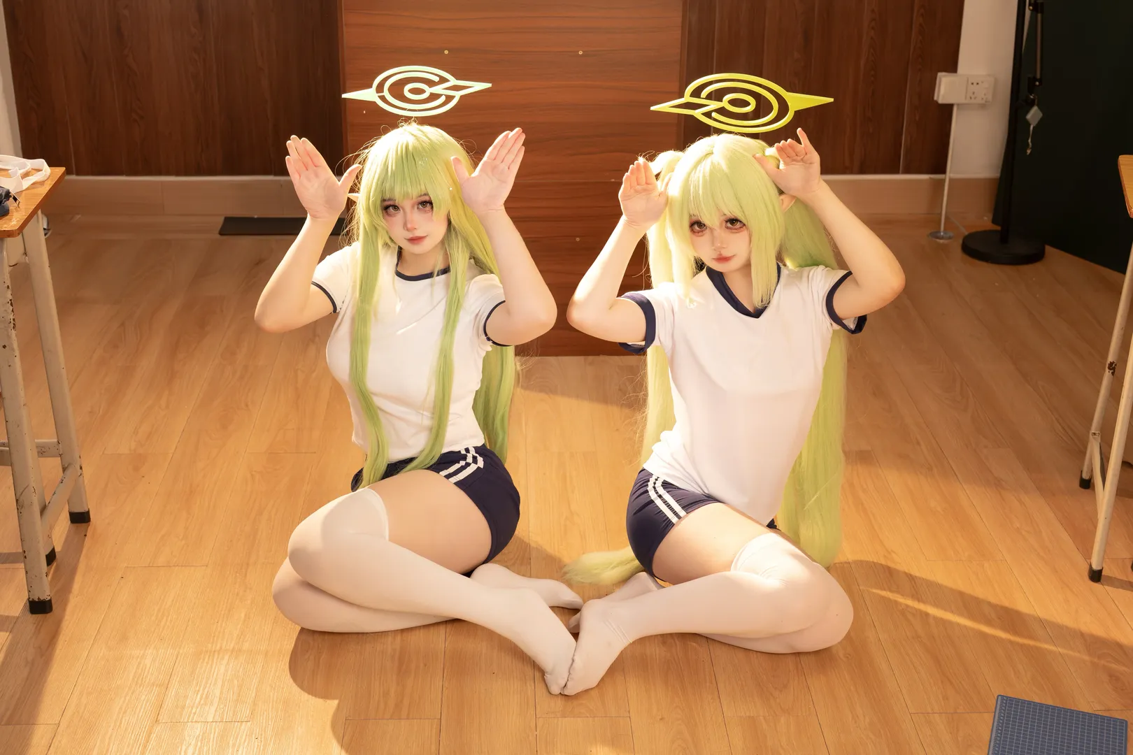 蔚蓝档案, 橘望cos, 体操服cos, 铁道双子, 橘光cos