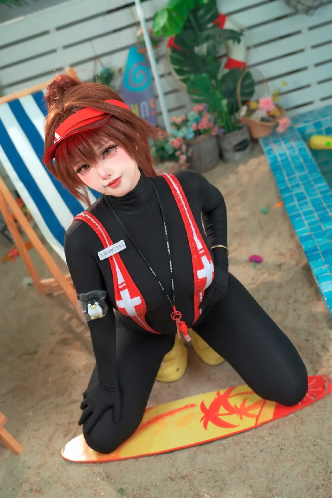 泳装, 胜利女神nikke, 玛律恰那cos, 水枪, 紧身衣 - 第2张
