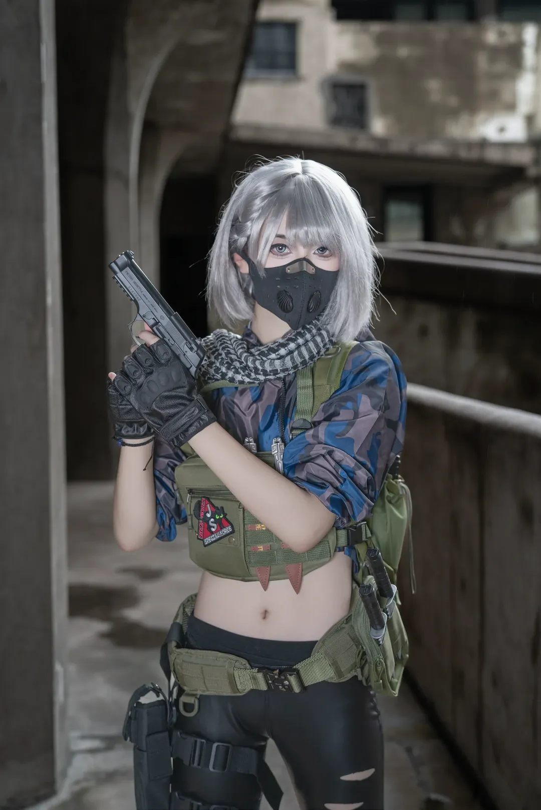二次元摄影, 麦晓雯cos, 三角洲行动, 战术风cosplay, 硬核穿搭