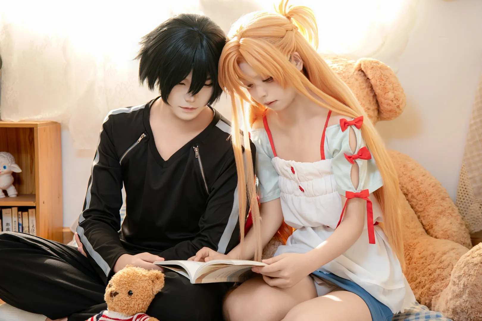 亚丝娜cos, 刀剑神域, 二次元日常, 居家摄影, 桐人cos