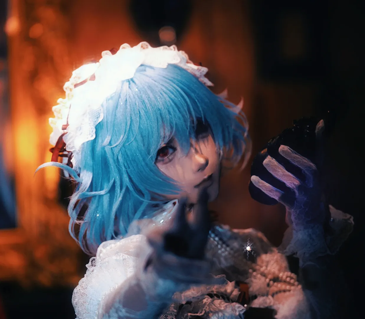 二次元撮影, 東方Project, レミリアコスプレ, 逆光ポートレート, 吸血鬼コスプレ