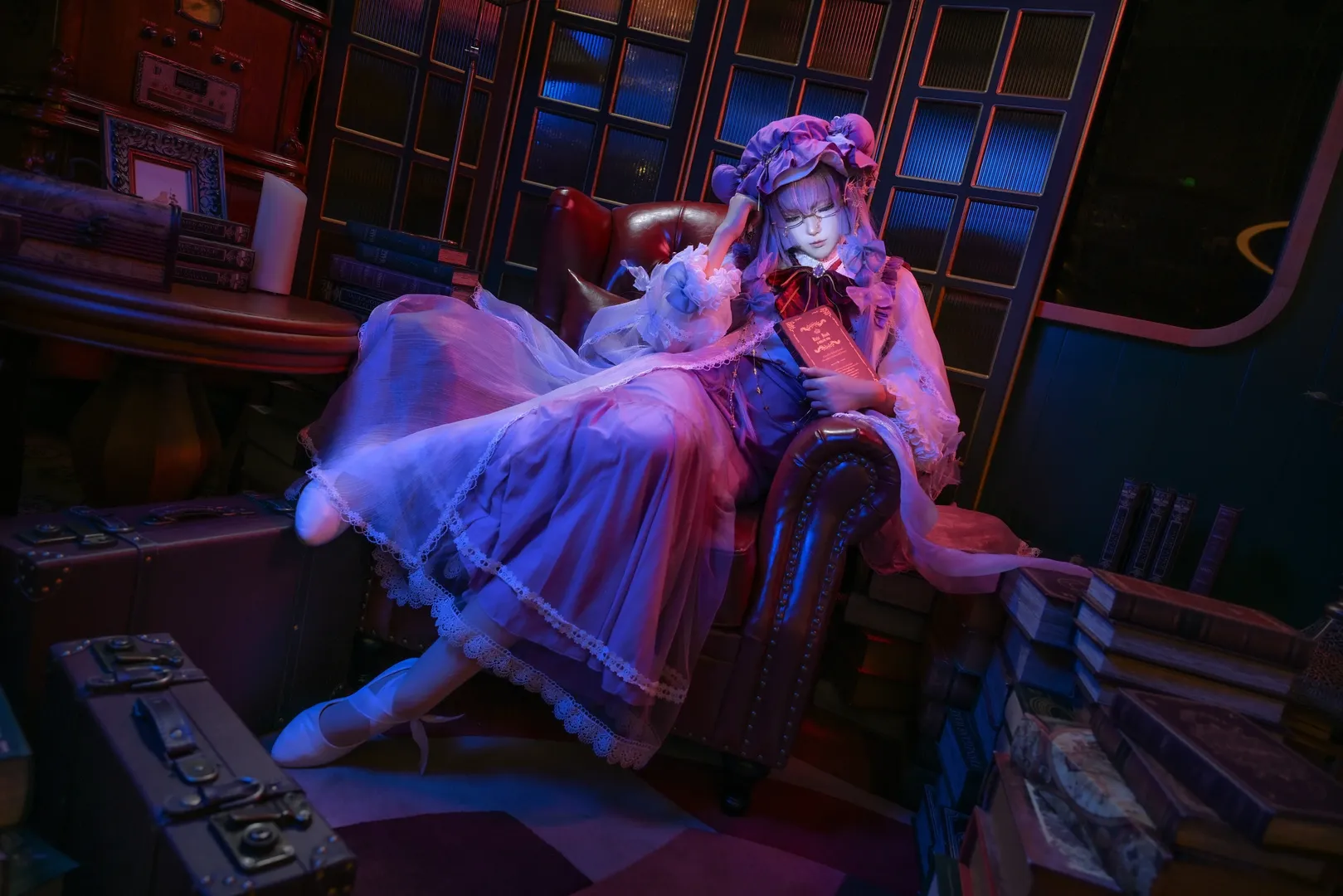 东方project, 帕秋莉cos, 车万, 洋装cosplay, 大图书馆