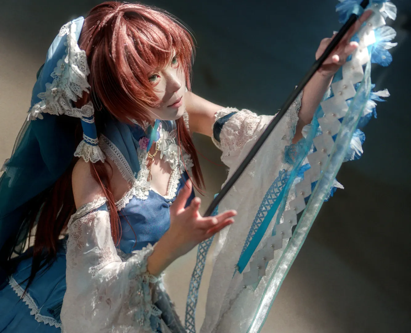 博丽灵梦cos, 东方project, 幻想乡, 青灵梦, cosplay摄影