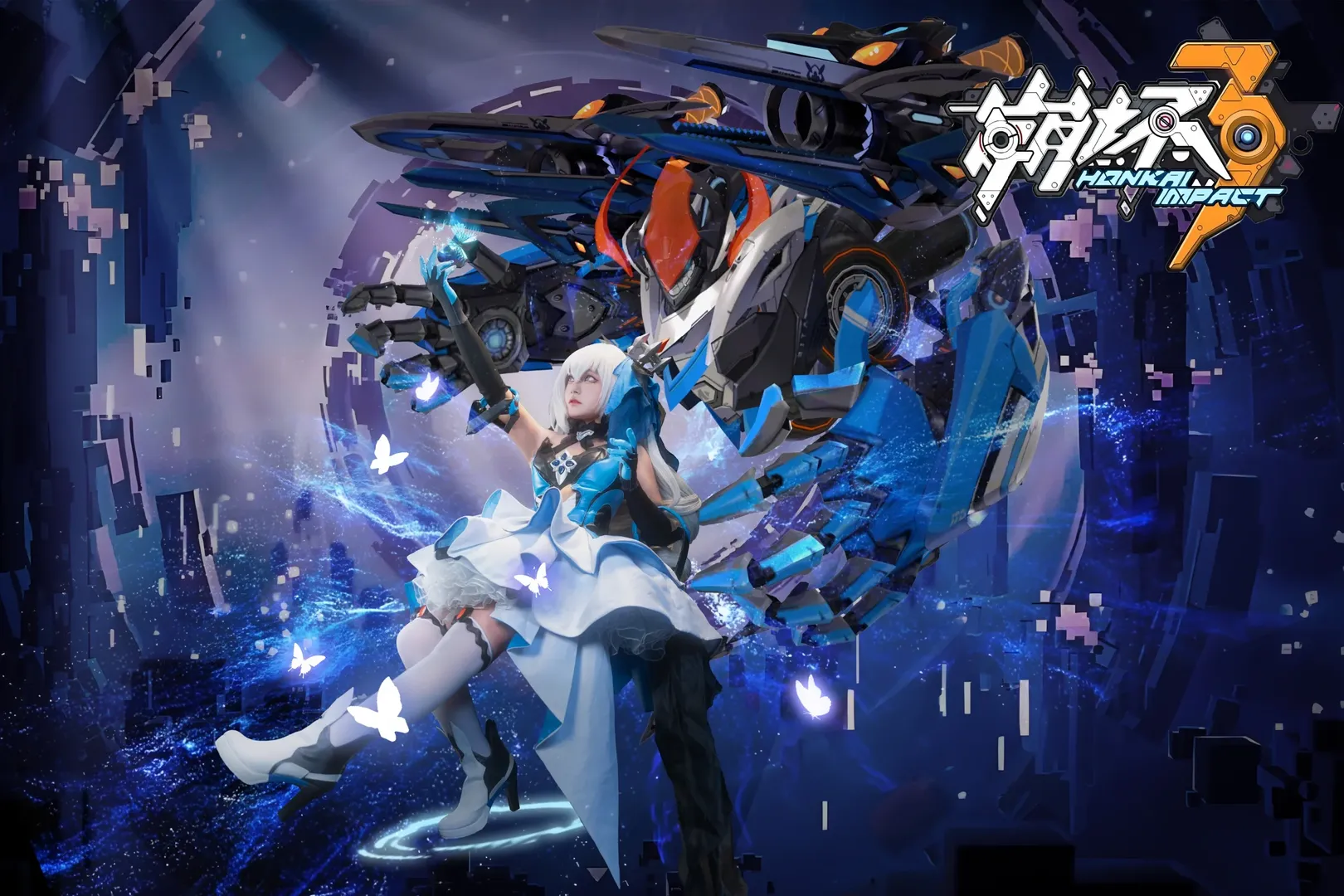 二次元, cosplay, 崩坏三, 布洛妮娅cos, 白丝cos - 第1张