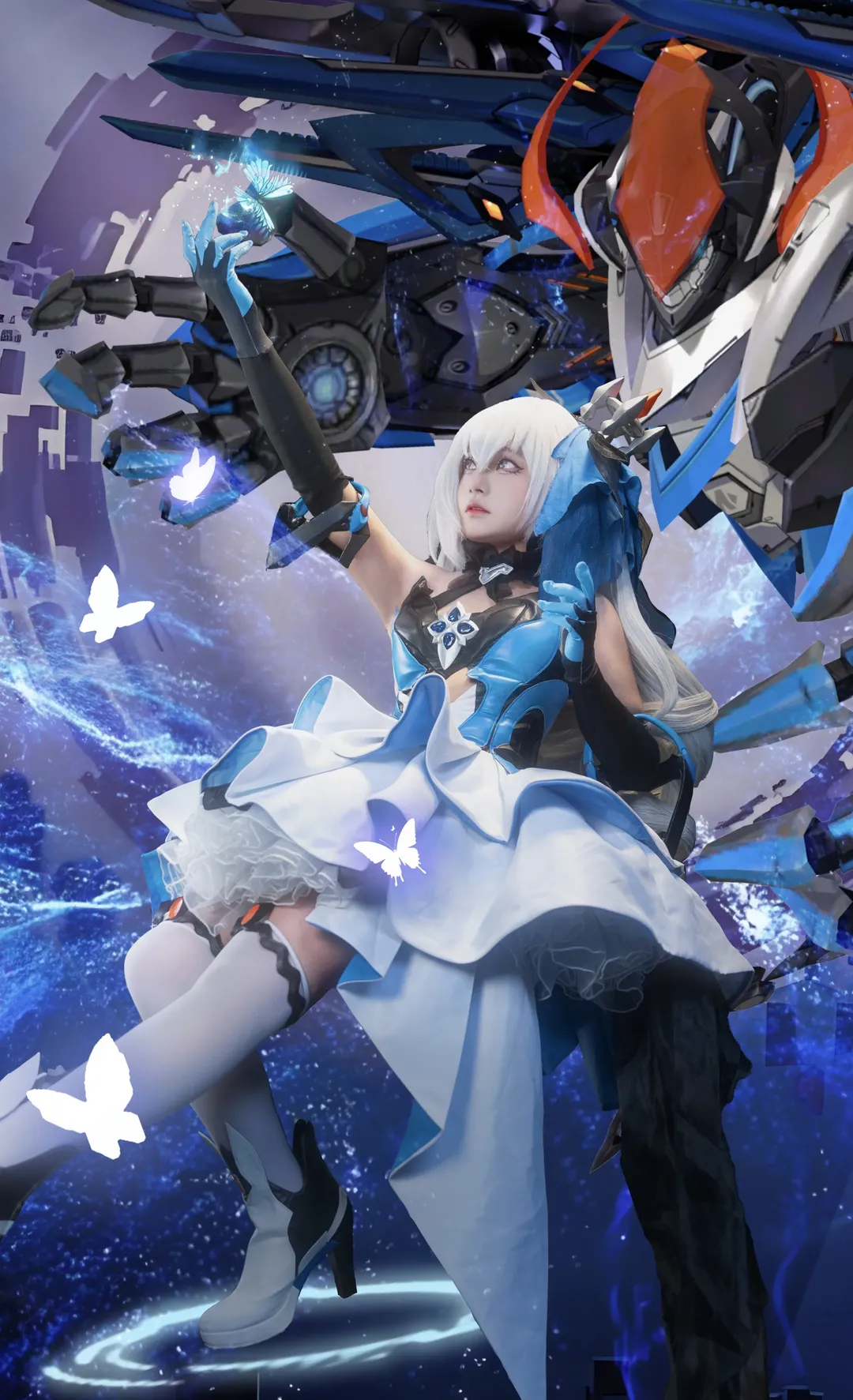 二次元, cosplay, 崩坏三, 布洛妮娅cos, 白丝cos