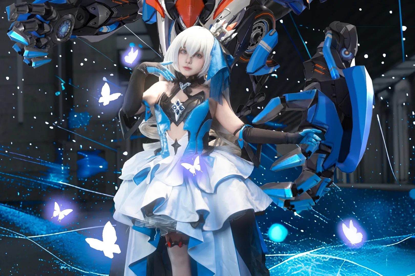 cosplay, 赛博朋克, 白丝, 布洛妮娅cos, 机甲少女 - 第3张