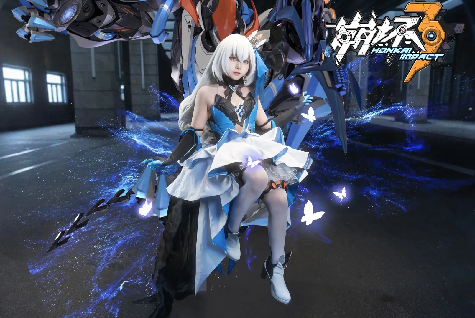 cosplay, 赛博朋克, 白丝, 布洛妮娅cos, 机甲少女 - 第5张