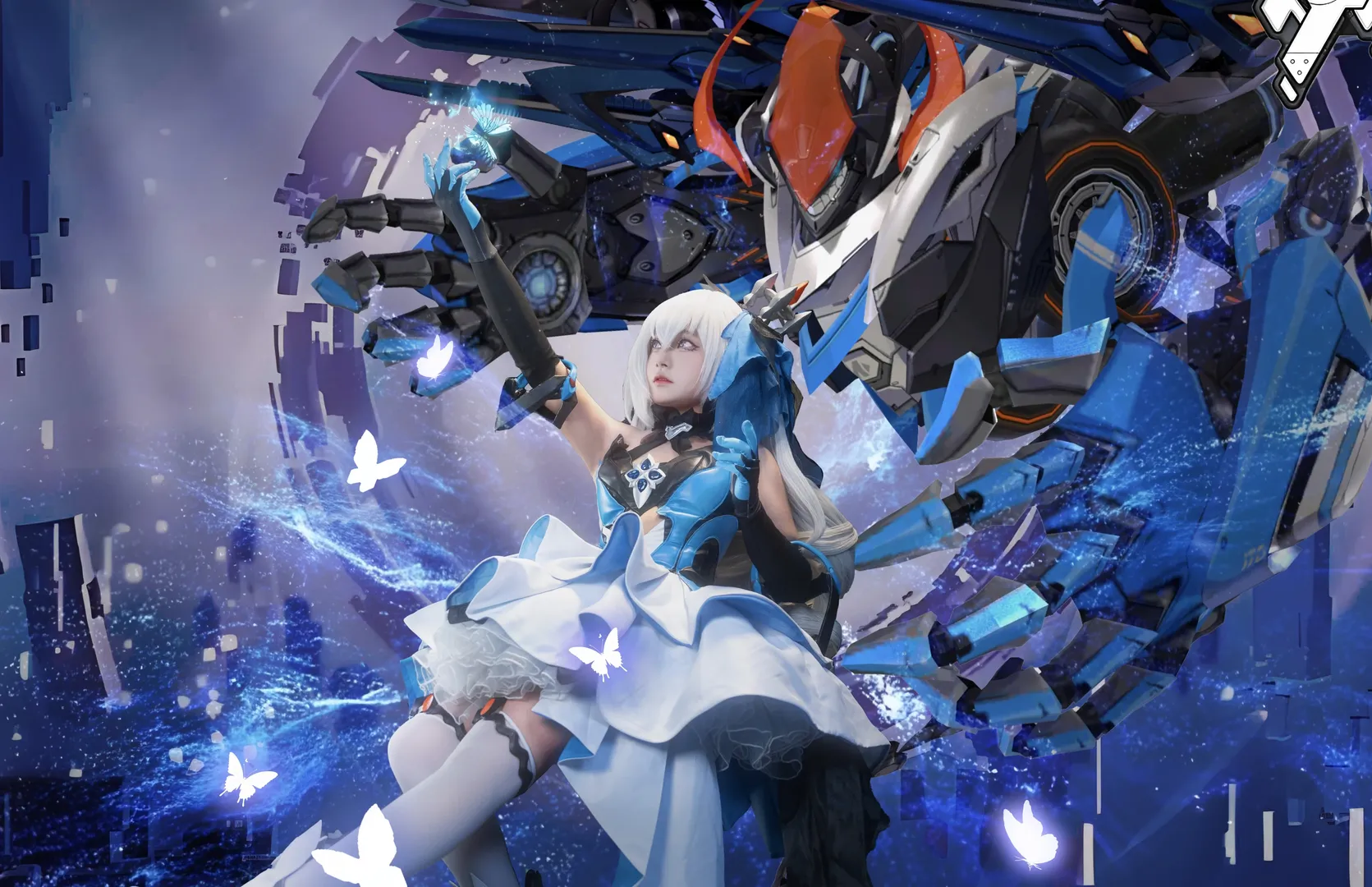 cosplay, 赛博朋克, 白丝, 布洛妮娅cos, 机甲少女 - 第6张