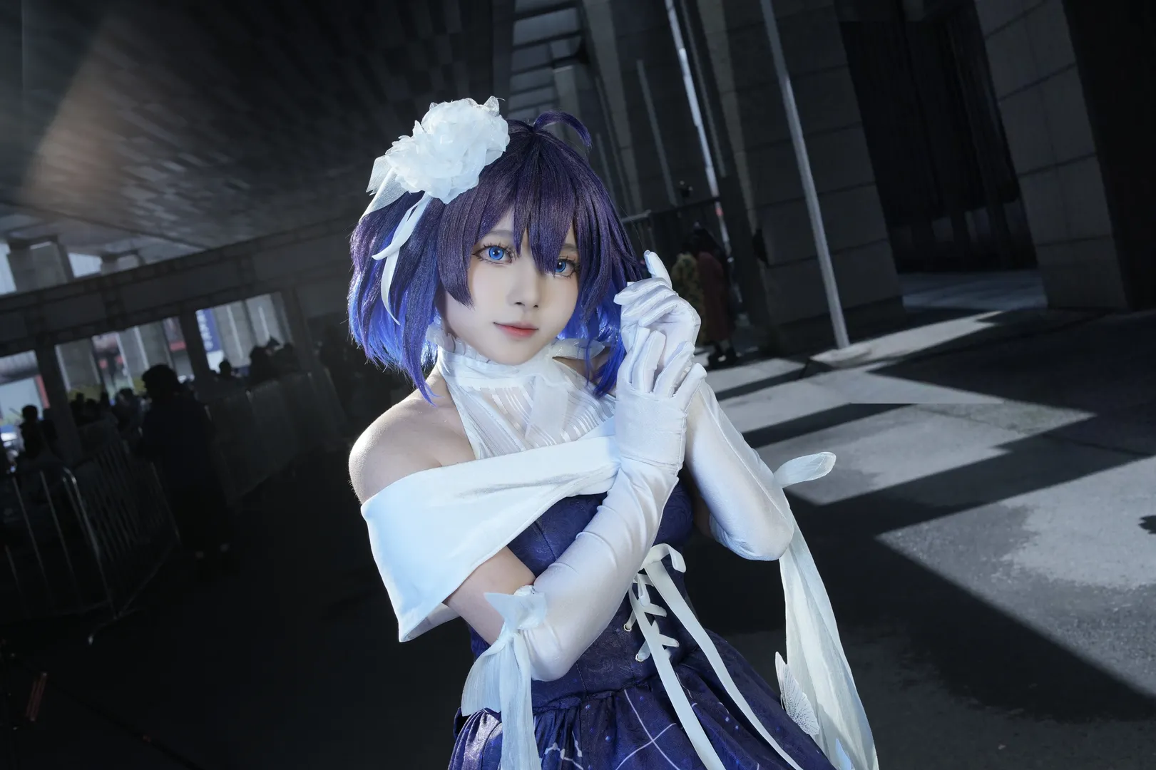 希儿cos, 漫展场照, 白丝穿搭, 场照分享, 星空礼服cos - 第8张