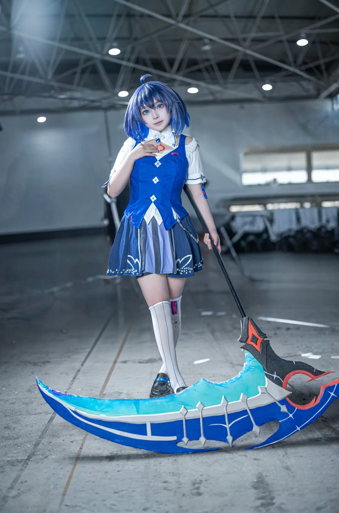 cosplay, 希儿cos, 绀海之忆, 崩坏三, 白丝 - 第3张