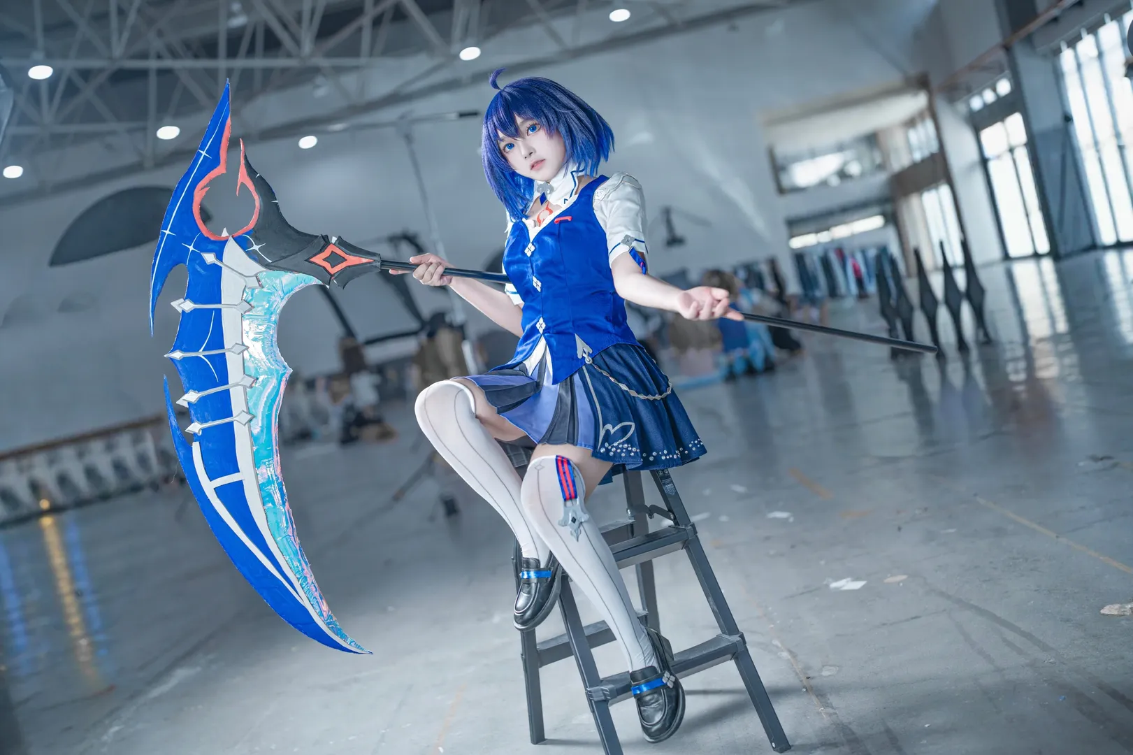 cosplay, 希儿cos, 绀海之忆, 崩坏三, 白丝 - 第5张