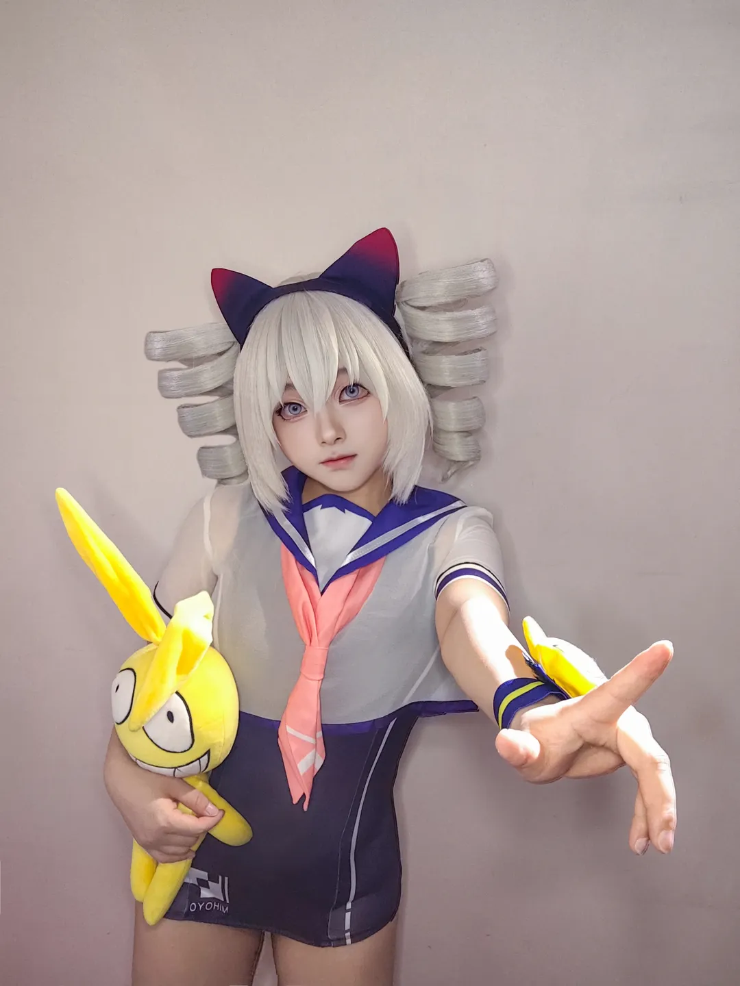 cosplay, 猫耳, 崩坏三, 布洛妮娅cos, 水手服