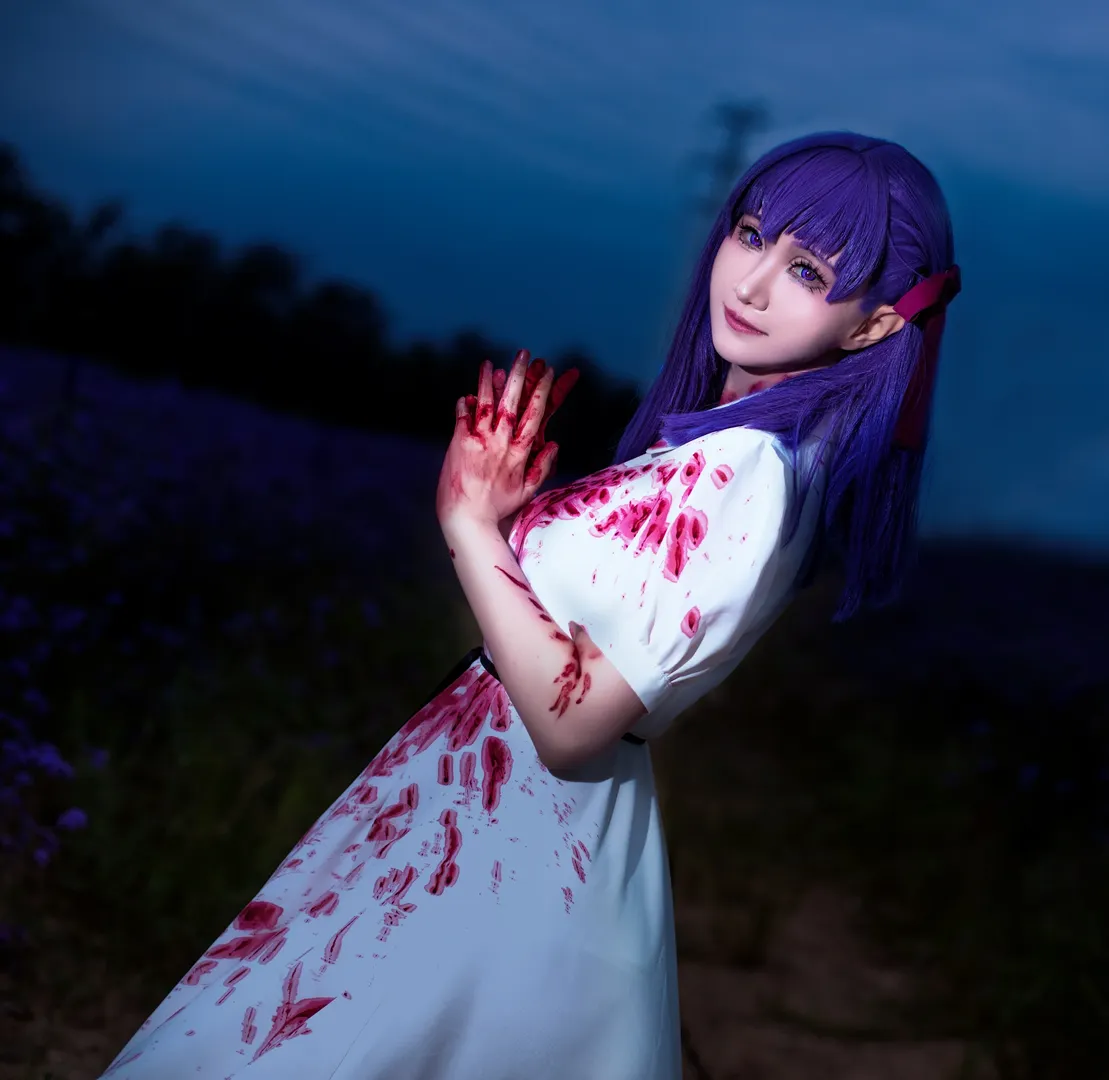 摄影作品, Fate, 花海, 间桐樱cos, 黑化 - 第3张