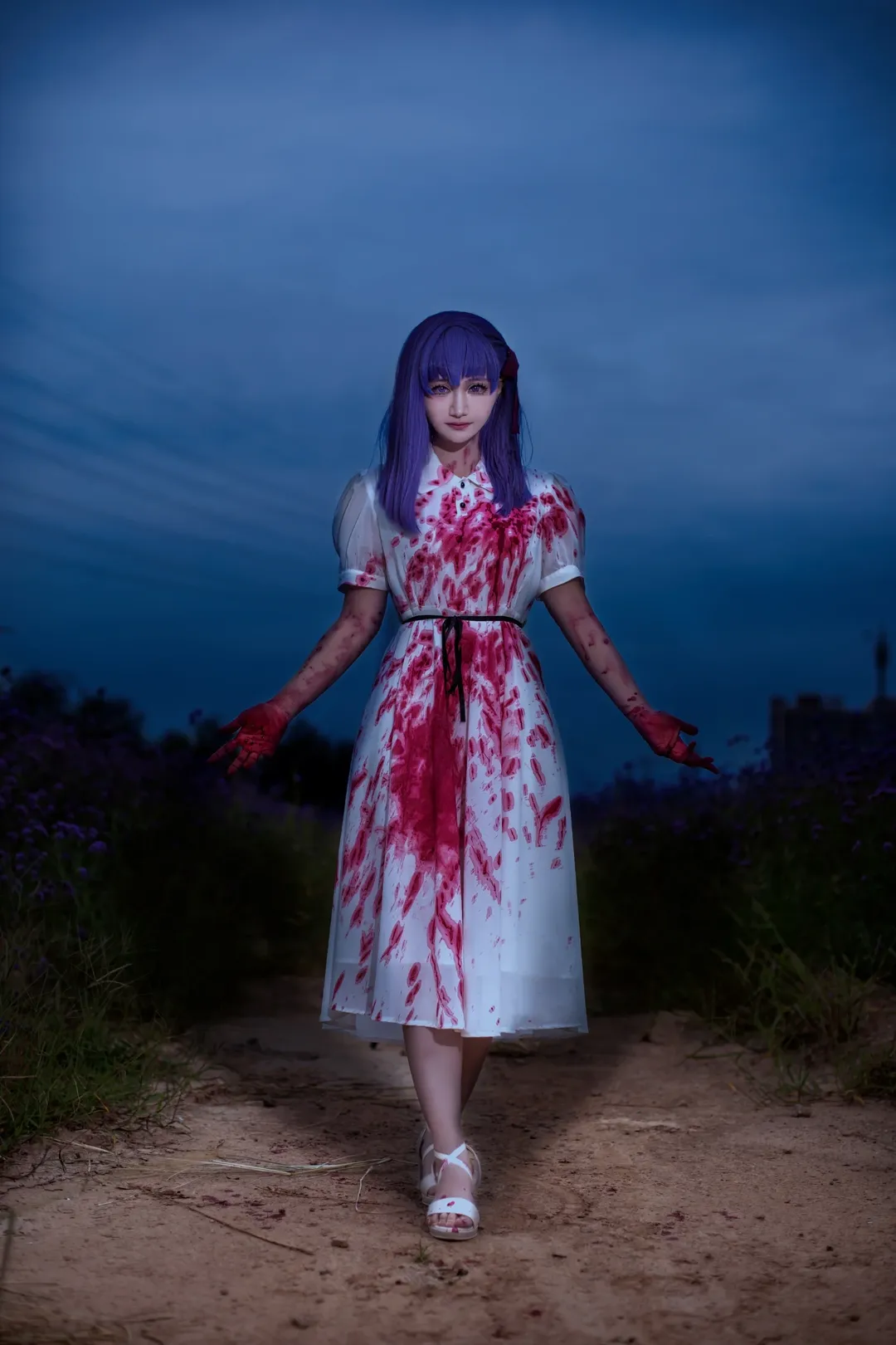 摄影作品, Fate, 花海, 间桐樱cos, 黑化