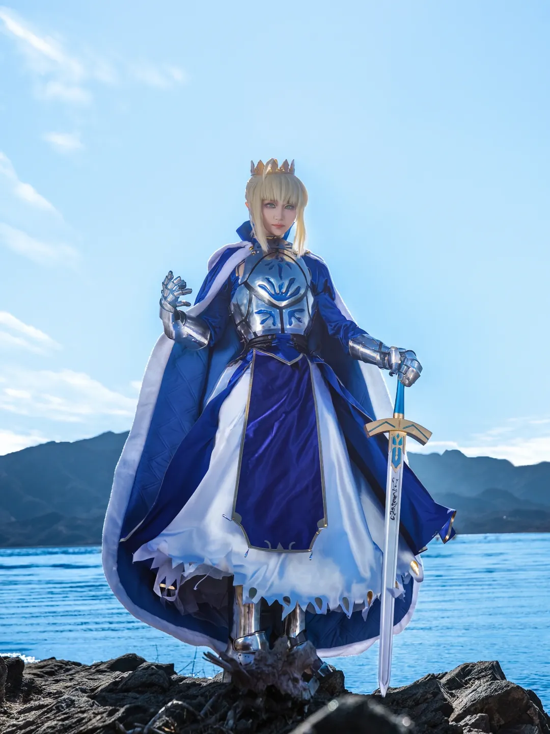 户外摄影, FGO, 阿尔托莉雅潘德拉贡cos, 吾王saber, 铠甲