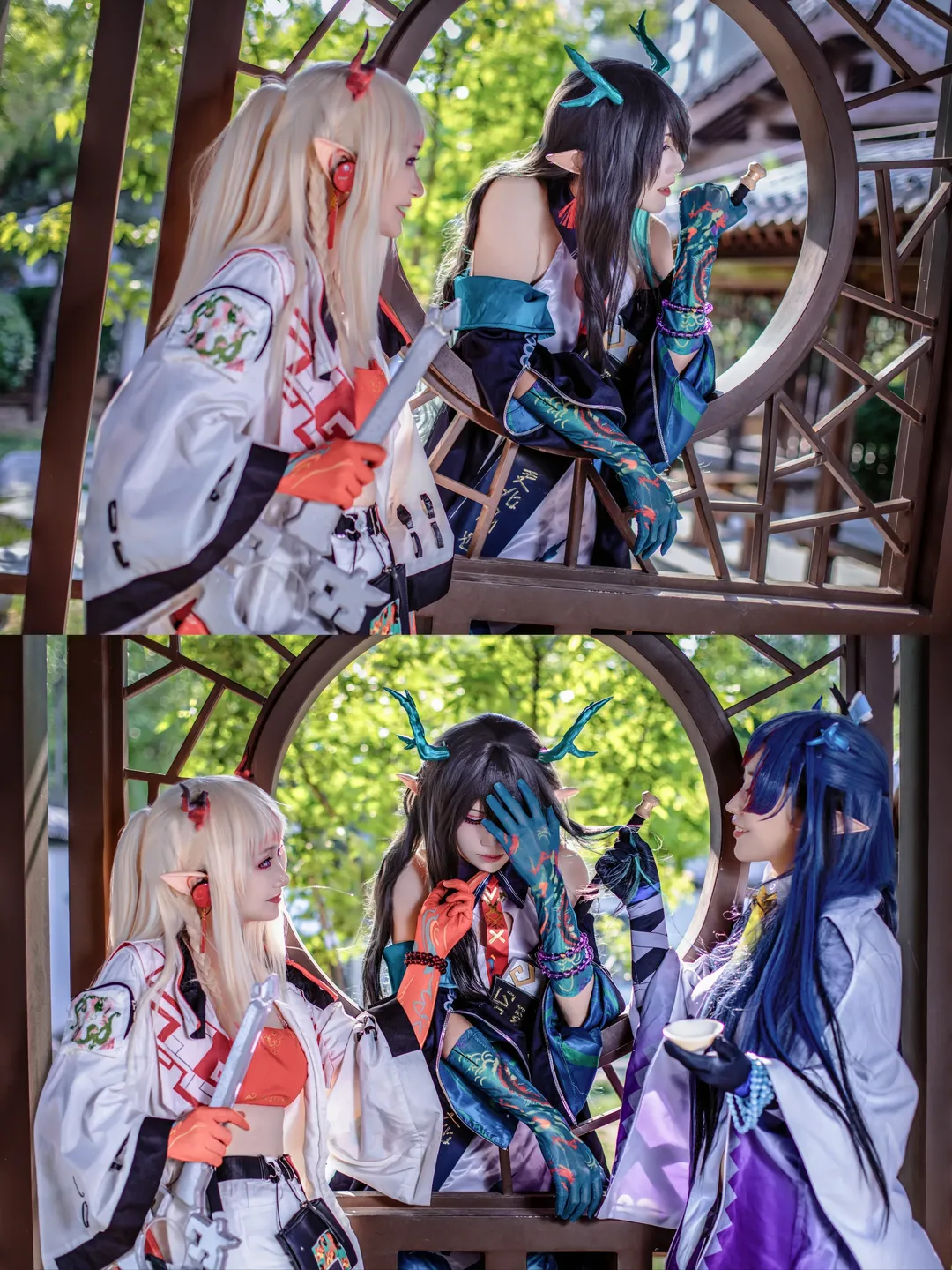 アークナイツ, コスプレ撮影, 中華風ファンタジーコスプレ, ニェン・リィン・シー コスプレ, 歳のきょうだいグループ撮影 - 1枚目