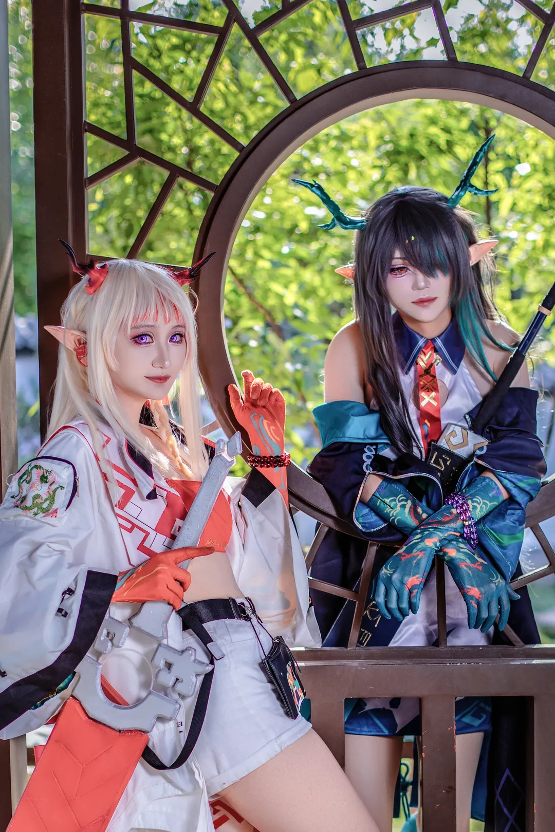 アークナイツ, コスプレ撮影, 中華風ファンタジーコスプレ, ニェン・リィン・シー コスプレ, 歳のきょうだいグループ撮影 - 2枚目