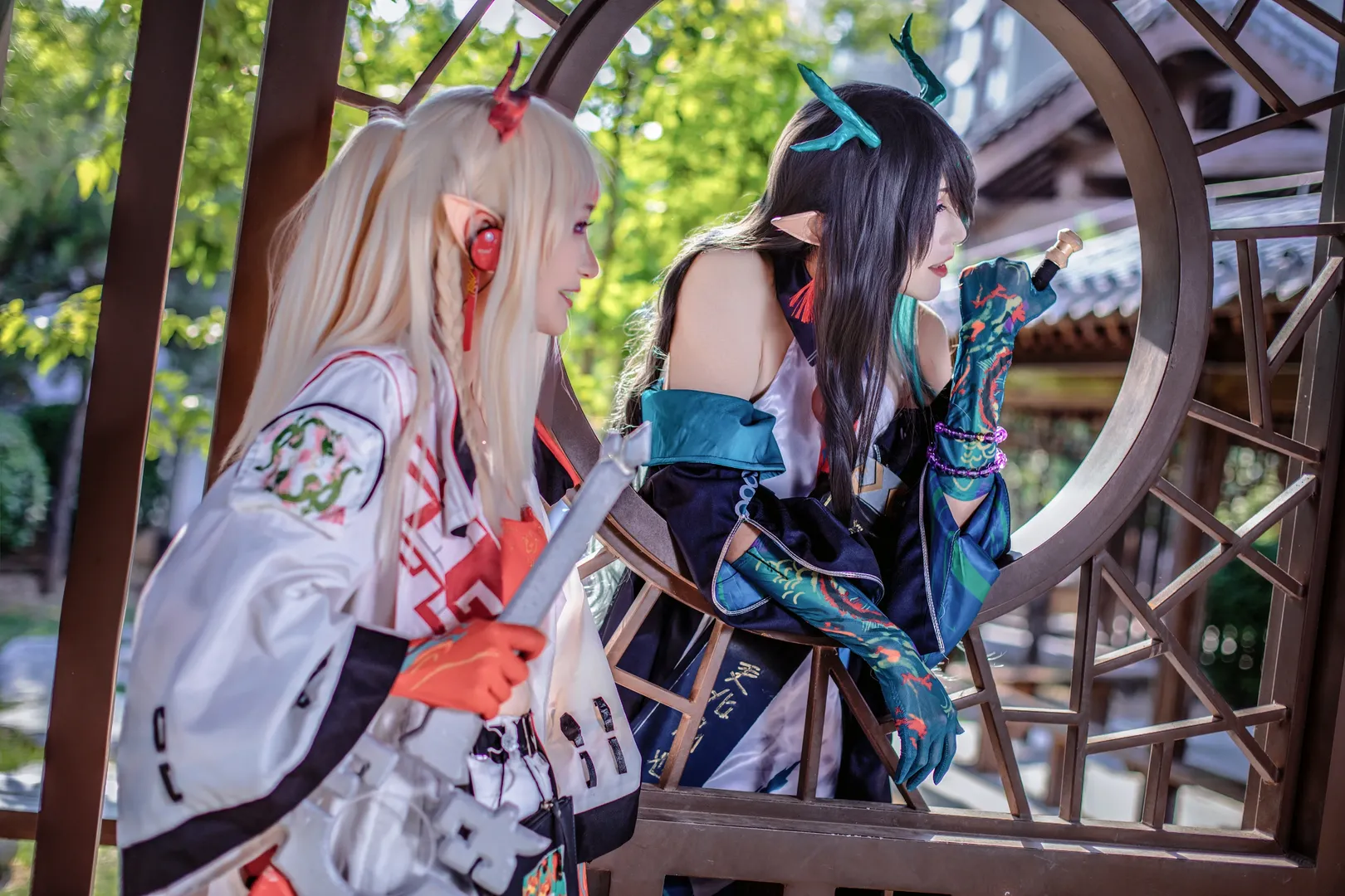 アークナイツ, コスプレ撮影, 中華風ファンタジーコスプレ, ニェン・リィン・シー コスプレ, 歳のきょうだいグループ撮影 - 4枚目