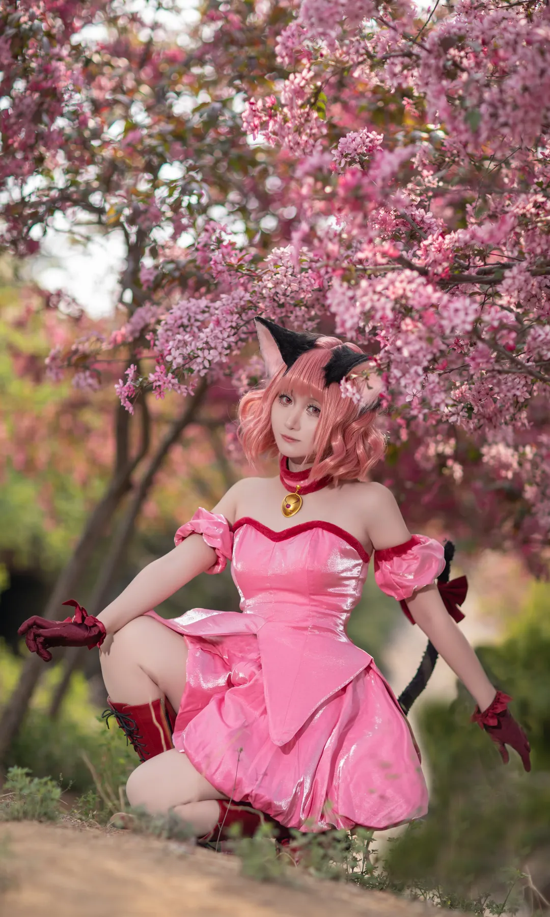 猫耳, 魔法少女, 粉色系, 桃宫莓cos, 东京猫猫