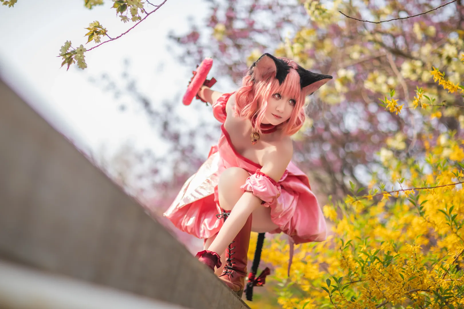 cosplay, 樱花外景, 桃宫莓cos, 东京猫猫, 草莓猫猫cos - 第3张
