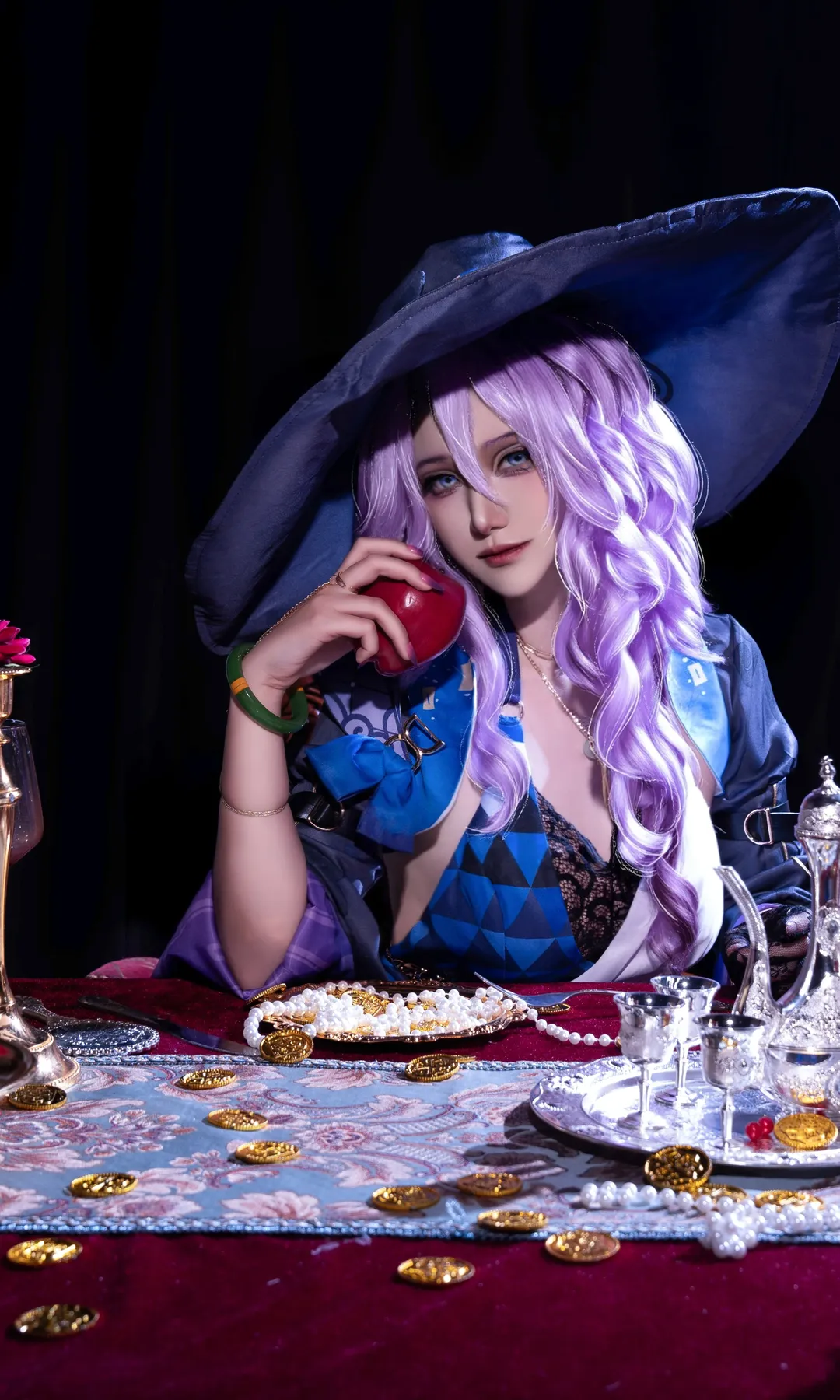 Honkai: Star Rail, Jade cosplay, Real-scene studio shooting, Interastral Peace Corporation, Stocking outfit