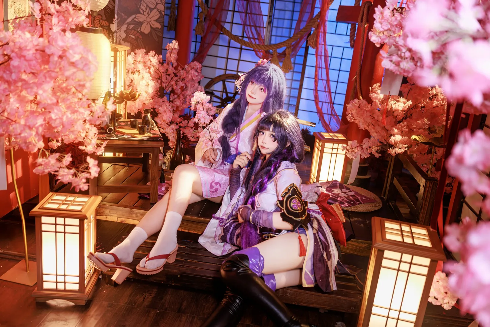 Genshin Impact, Raiden Ei cosplay, Raiden Makoto cosplay, Two-person studio photoshoot, Guangzhou cosplay photography - Image 4