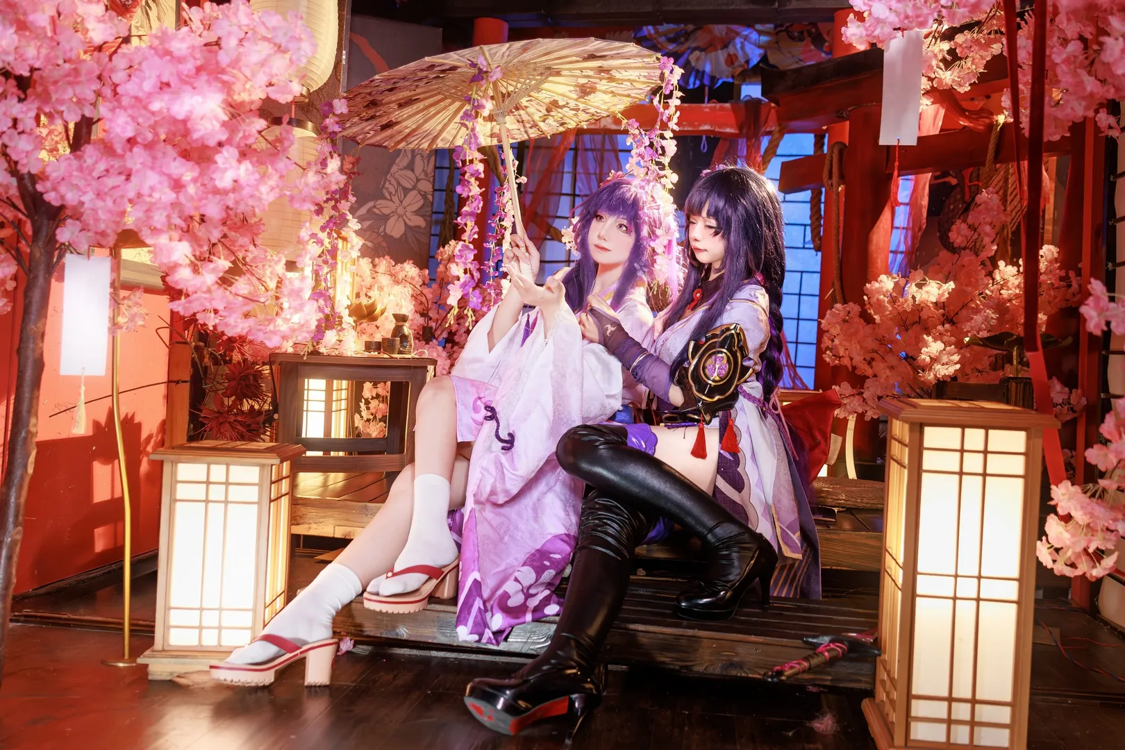 Genshin Impact, Raiden Ei cosplay, Raiden Makoto cosplay, Two-person studio photoshoot, Guangzhou cosplay photography - Image 5