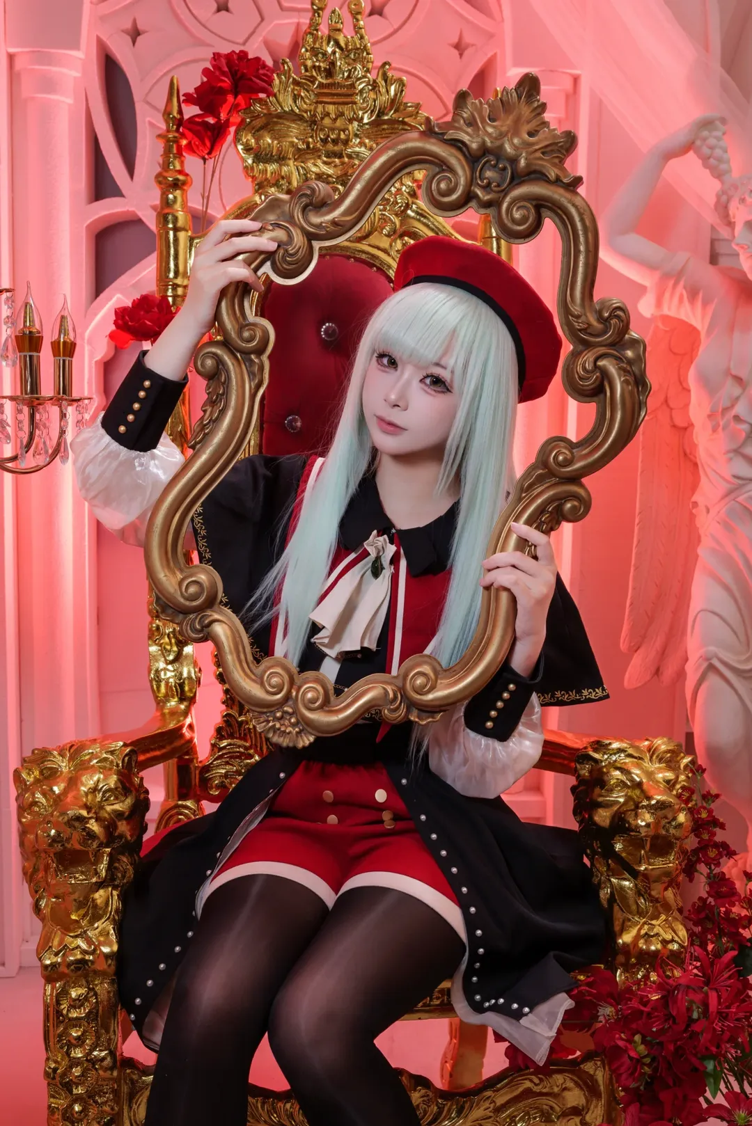 Ave Mujica, 若叶睦cos, 哥特风摄影, 暗黑美学, 丝袜cosplay