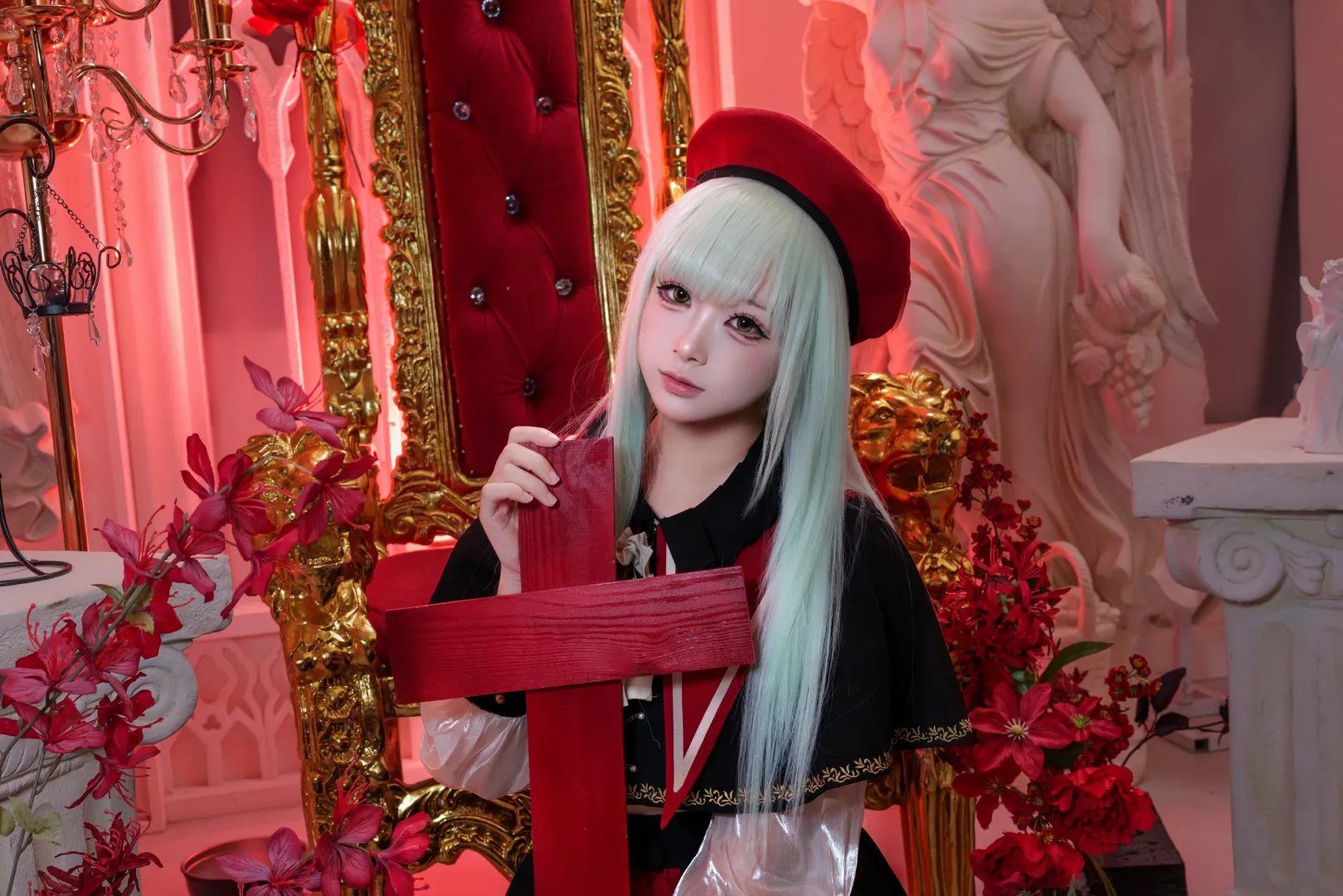 Ave Mujica, 若叶睦cos, 哥特风摄影, 暗黑美学, 丝袜cosplay - 第3张