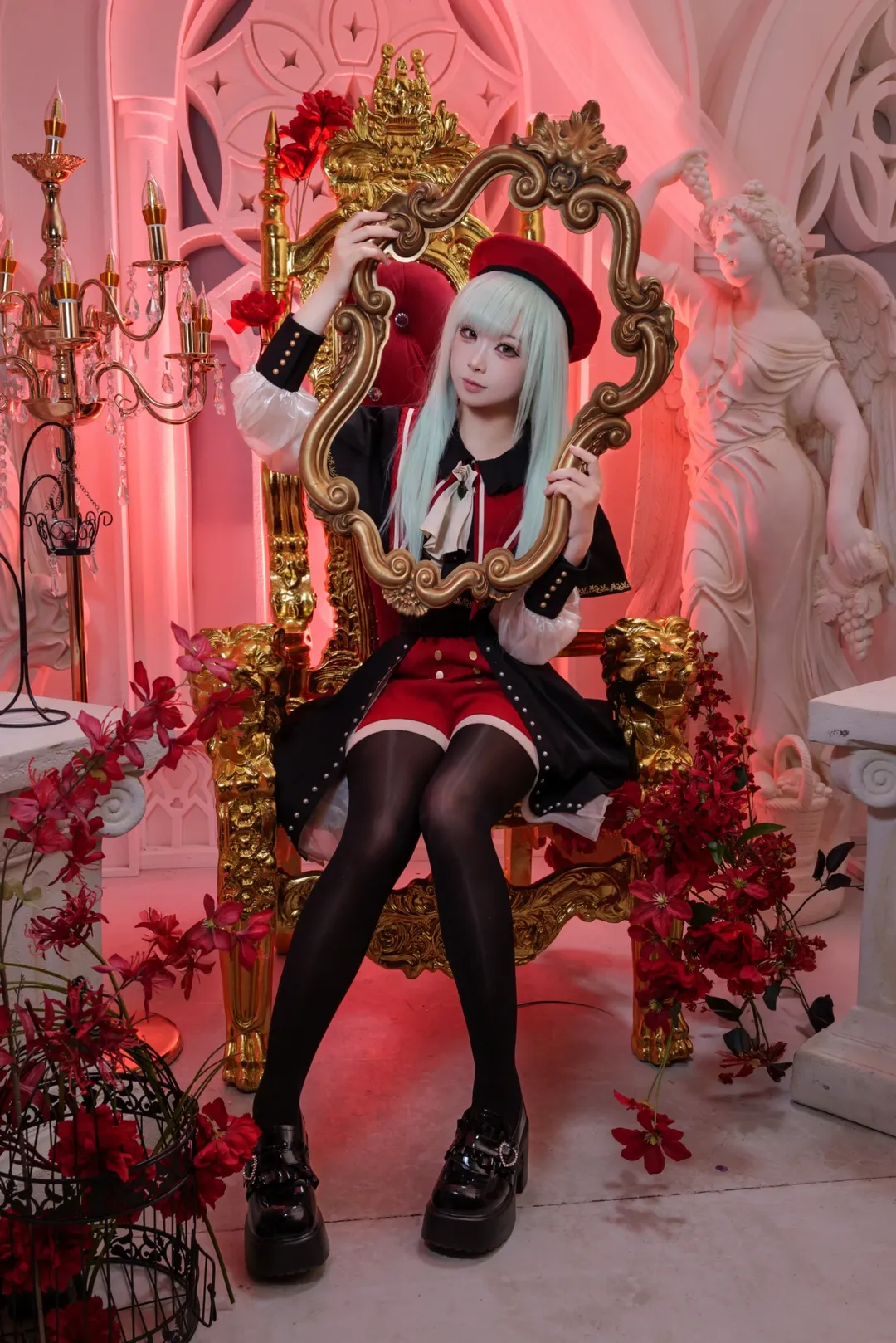 Ave Mujica, 若叶睦cos, 哥特风摄影, 暗黑美学, 丝袜cosplay - 第4张