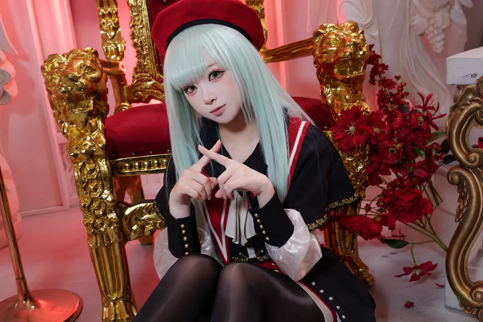 Ave Mujica, 若叶睦cos, 哥特风摄影, 暗黑美学, 丝袜cosplay - 第6张