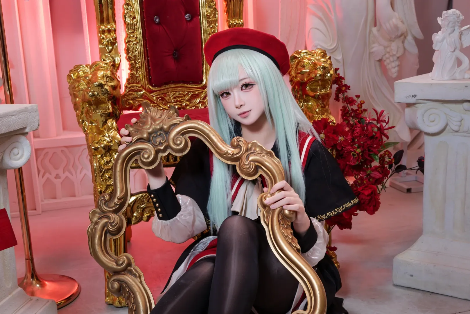Ave Mujica, 若叶睦cos, 哥特风摄影, 暗黑美学, 丝袜cosplay - 第7张