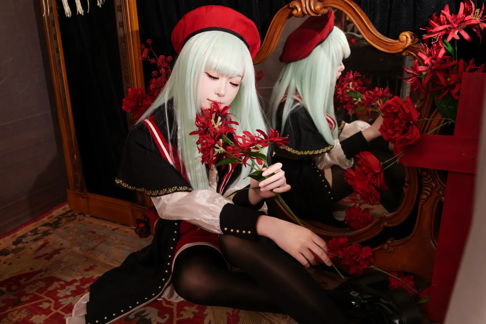 Ave Mujica, 若叶睦cos, 哥特风摄影, 暗黑美学, 丝袜cosplay - 第8张