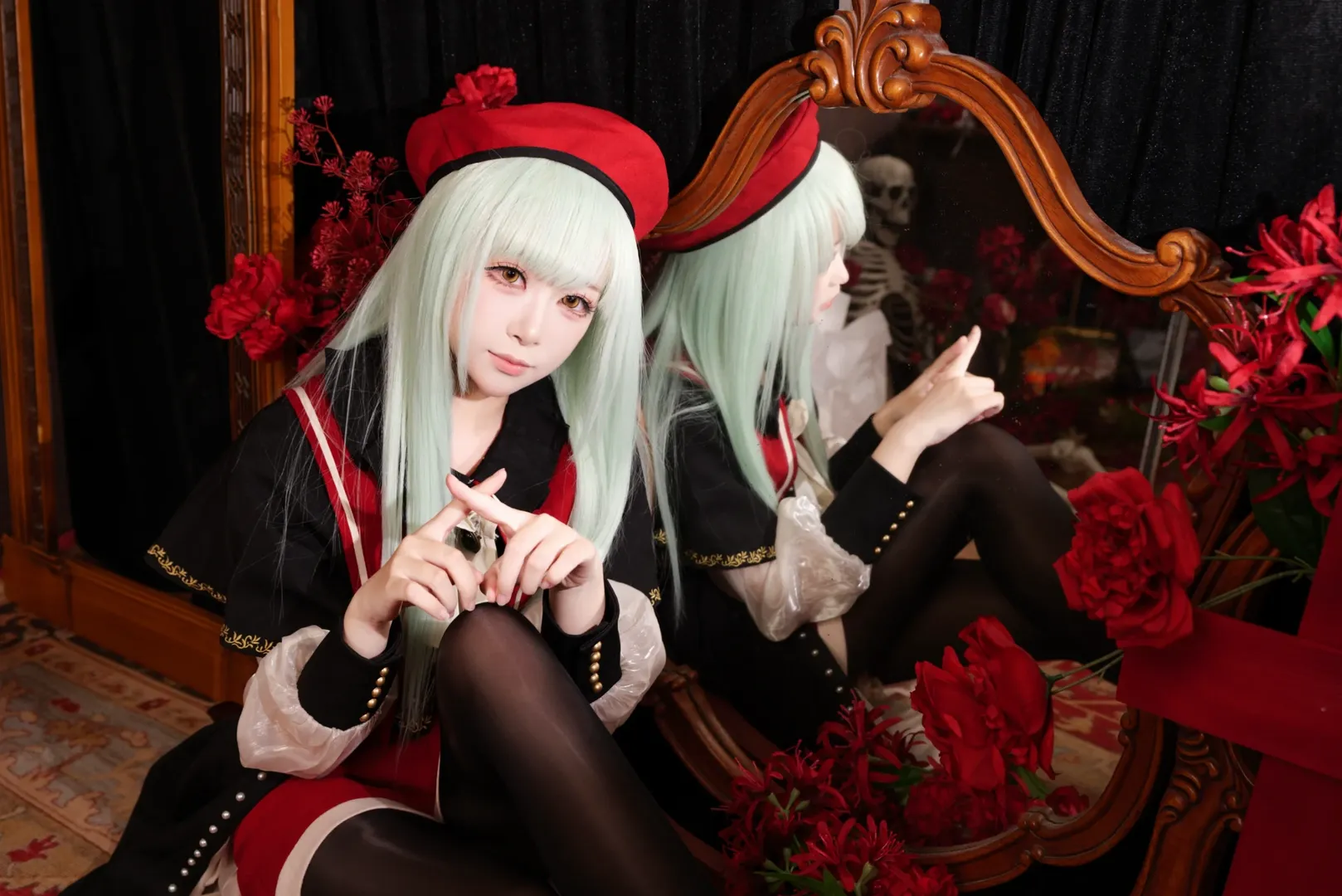 Ave Mujica, 若叶睦cos, 哥特风摄影, 暗黑美学, 丝袜cosplay - 第9张