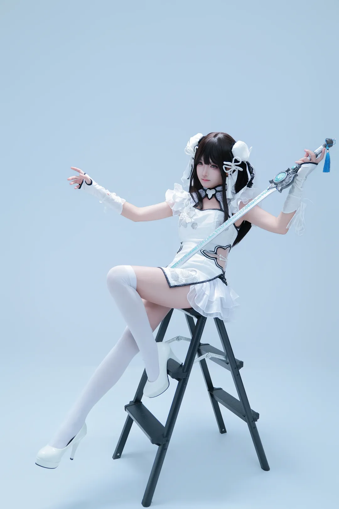 永劫无间, 殷紫萍cos, 玉髓冰心, 白棚写真, 白丝cos