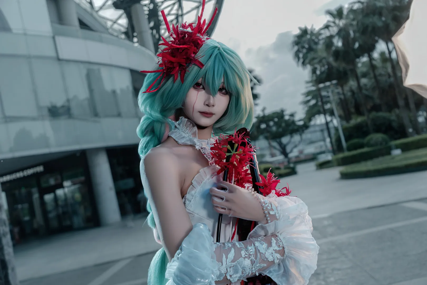 鳴潮, コスプレ, ホタルACGエキスポ, フローヴァ コスプレ, 白ストッキング - 1枚目