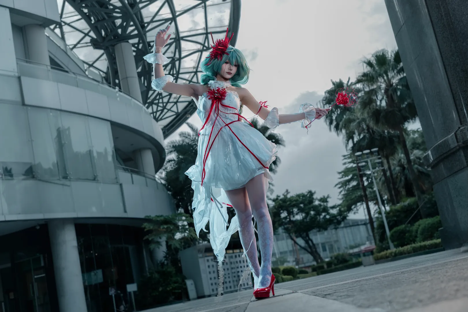 鳴潮, コスプレ, ホタルACGエキスポ, フローヴァ コスプレ, 白ストッキング