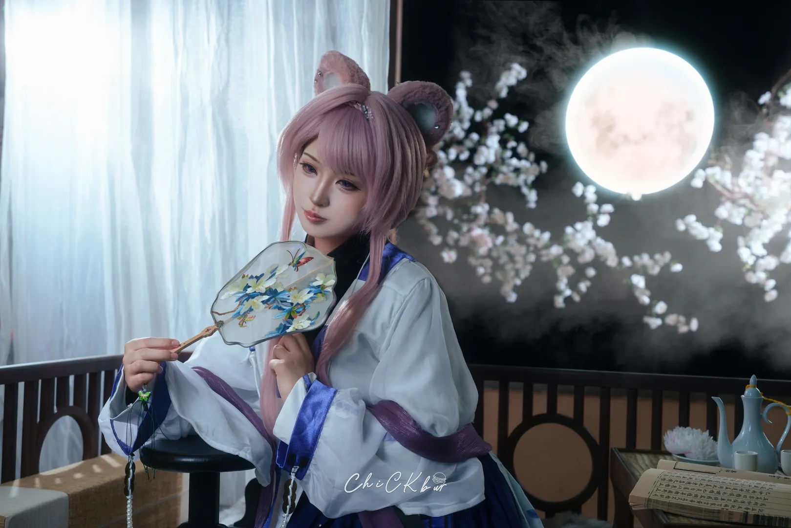 明日方舟, 古风cos, 国风摄影, 林雨霞cos, 月下氛围感