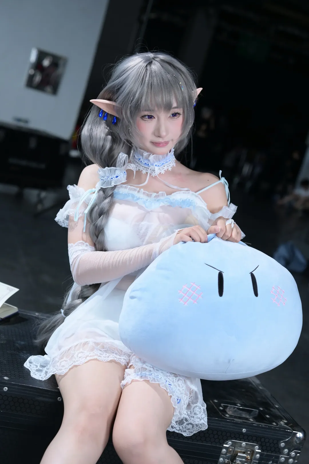 アズールレーン, イベント写真, エヴァーソン コスプレ, エルフ コスプレ, レースパジャマ - 5枚目